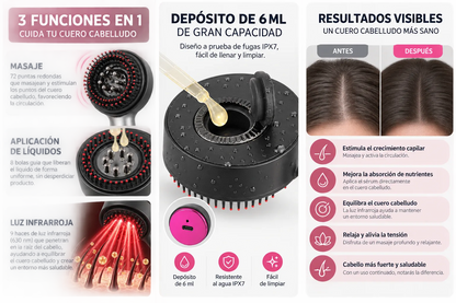 Estimulador de cabello con luz roja